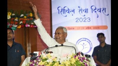 Bihar chief minister Nitish Kumar during an event in Patna on Friday. (Santosh Kumar/HT Photo) Bihar chief minister Nitish Kumar during an event in Patna on Friday. (Santosh Kumar/HT Photo)