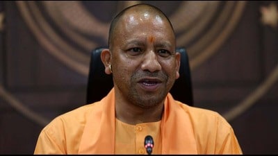 CM Yogi made the “gods vs demonic forces” comparison at his first public rally of the day in Naimisharanya, a popular Hindu religious place in Sitapur district, where he also promised that the place would be given a facelift. (HT FILE) CM Yogi made the “gods vs demonic forces” comparison at his first public rally of the day in Naimisharanya, a popular Hindu religious place in Sitapur district, where he also promised that the place would be given a facelift. (HT FILE)