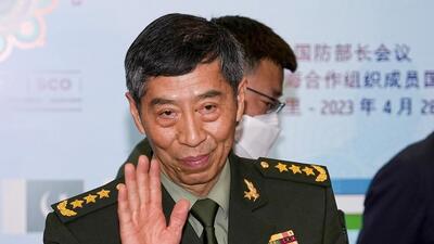 China's defence minister General Li Shangfu at theSCO defence ministers' meeting in New Delhi on Friday. (PTI) China's defence minister General Li Shangfu at theSCO defence ministers' meeting in New Delhi on Friday. (PTI)