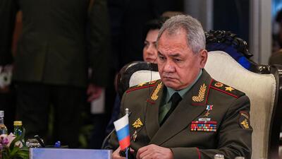 Russia's defence minister Sergei Shoigu during the SCO defence ministers' meeting in New Delhi on Friday. (PTI) Russia's defence minister Sergei Shoigu during the SCO defence ministers' meeting in New Delhi on Friday. (PTI)