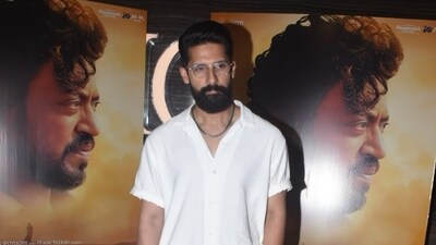 Actor Ravie Dubey attended the screening of Irrfan's The Song of Scorpions in Mumbai on Thursday. It released in India on Friday. (Varinder Chawla) 