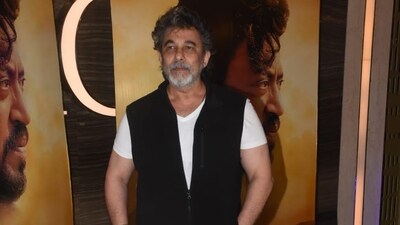 Actor Deepak Tijori of Jo Jeeta Wohi Sikandar fame also attended the screening of The Song of Scorpions. The film released on Friday, a day ahead of Irrfan's third death anniversary. (Varinder Chawla) 
