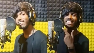 Amarjeet Jaikar singing Ali Sethi and Shae Gill’s Pasoori in Bhojpuri. (Twitter/@AmarjeetJaikar3) Amarjeet Jaikar singing Ali Sethi and Shae Gill’s Pasoori in Bhojpuri. (Twitter/@AmarjeetJaikar3)