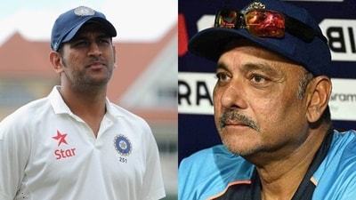 MS Dhoni; Ravi Shastri MS Dhoni; Ravi Shastri