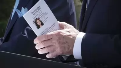 Joe Biden seen with a 'cheat sheet'. Joe Biden seen with a 'cheat sheet'.