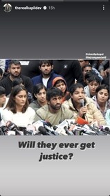 Kapil Dev's Instagram story (Instagram) Kapil Dev's Instagram story (Instagram)