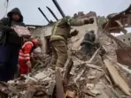 Rescuers were using cranes to search for survivors among the remains of the multi-storey housing block in the city of 80,000 inhabitants.