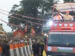 PM modi holds roadshow in Karnataka(ANI)