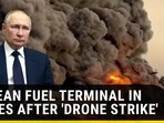 CRIMEAN FUEL TERMINAL IN FLAMES AFTER 'DRONE STRIKE'
