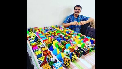 ‘The cubes have taught me to be patient and accept that the solutions will come, in time,’ says Manish Rathod, 50. (Rutvi Rathod) ‘The cubes have taught me to be patient and accept that the solutions will come, in time,’ says Manish Rathod, 50. (Rutvi Rathod)