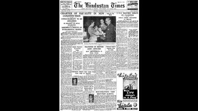 HT This Day: April 30, 1947 -- Charter of equality in new constitution HT This Day: April 30, 1947 -- Charter of equality in new constitution