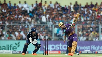 Initially, KKR posted 179/7 in 20 overs, with Rahmanullah Gurbaz (81) and Andre Russell (34) contributing with good knocks. (IPL Twitter) Initially, KKR posted 179/7 in 20 overs, with Rahmanullah Gurbaz (81) and Andre Russell (34) contributing with good knocks. (IPL Twitter)
