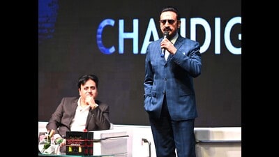 Bollywood actor Gulshan Grover interacting session during Tiecon Chandigarh 2023 on Saturday. (Sanjeev Sharma/HT) Bollywood actor Gulshan Grover interacting session during Tiecon Chandigarh 2023 on Saturday. (Sanjeev Sharma/HT)