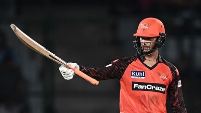 Abhishek Sharma celebrates after scoring a half-century during the IPL match between Delhi Capitals and Sunrisers Hyderabad (AFP) Abhishek Sharma celebrates after scoring a half-century during the IPL match between Delhi Capitals and Sunrisers Hyderabad (AFP)