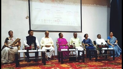 Guests and organisers during the event Annuttama. (HT Photo) Guests and organisers during the event Annuttama. (HT Photo)