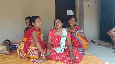 Mrityunjay Barman’s wife Gauri (middle). (HT Photo) Mrityunjay Barman’s wife Gauri (middle). (HT Photo)