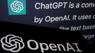 The logo of OpenAI is displayed near a response by its AI chatbot ChatGPT on its website. (Reuters)