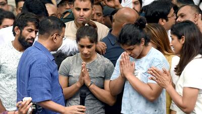 Three-times Commonwealth Games champion Vinesh Phogat received support from all quarters as she launched an attack on her cousin and BJP leader Babita Phogat, a former grappler, who had recently advised the wrestlers to fight their battle on their own and stay away from sharing stage with political leaders. (ANI) Three-times Commonwealth Games champion Vinesh Phogat received support from all quarters as she launched an attack on her cousin and BJP leader Babita Phogat, a former grappler, who had recently advised the wrestlers to fight their battle on their own and stay away from sharing stage with political leaders. (ANI)