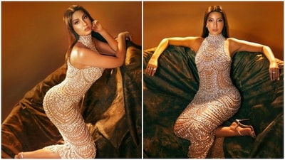 Nora Fatehi raises hotness quotient in an embellished gown. Pics inside (Instagram/@norafatehi) Nora Fatehi raises hotness quotient in an embellished gown. Pics inside (Instagram/@norafatehi)