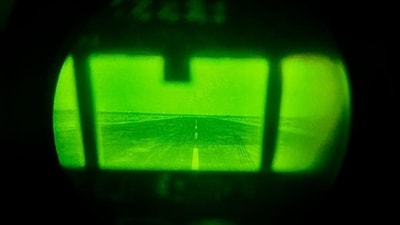 Indian Air Force pilots used night vision goggles (NVGs) to carry out the landing at night. (ANI) Indian Air Force pilots used night vision goggles (NVGs) to carry out the landing at night. (ANI)