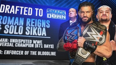 With the No.1 pick, Undisputed WWE Univeral Champion Roman Reigns got selected into SmackDown in 2023 WWE draft on Friday. (Twitter) With the No.1 pick, Undisputed WWE Univeral Champion Roman Reigns got selected into SmackDown in 2023 WWE draft on Friday. (Twitter)