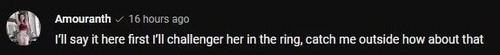 Amouranth's comment on xQc's video (Image Credit: Youtube) Amouranth's comment on xQc's video (Image Credit: Youtube)