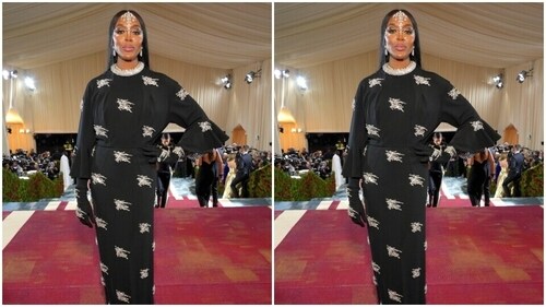 Naomi Campbell looked like a queen in black and silver. (Getty Images) Naomi Campbell looked like a queen in black and silver. (Getty Images)