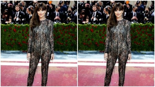 Dakota Johnson looked ethereal. (Getty Images) Dakota Johnson looked ethereal. (Getty Images)