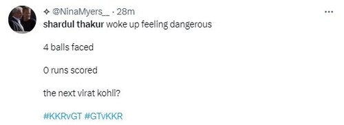 Twitter reaction on KKR's failed experiment Twitter reaction on KKR's failed experiment