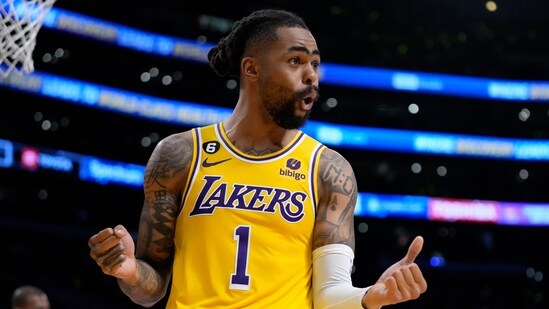 Los Angeles Lakers' D'Angelo Russell (AP)