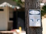 A warning sign is seen Sunday, April 30, 2023, outside the home where a mass shooting occurred Friday night, in Cleveland, Texas. A warning sign is seen Sunday, April 30, 2023, outside the home where a mass shooting occurred Friday night, in Cleveland, Texas.