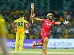 Punjab Kings batter Sikandar Raza celebrates after winning the IPL 2023 cricket match against Chennai Super Kings, Punjab Kings batter Sikandar Raza celebrates after winning the IPL 2023 cricket match against Chennai Super Kings,