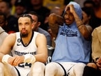 Dillon Brooks #24 and Ja Morant #12 of the Memphis Grizzlies 