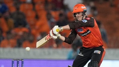 Sunrisers Hyderabad's Harry Brook plays a shot during the Indian Premier League (IPL) cricket match between Sunrisers Hyderabad and Delhi Capitals (AP) Sunrisers Hyderabad's Harry Brook plays a shot during the Indian Premier League (IPL) cricket match between Sunrisers Hyderabad and Delhi Capitals (AP)