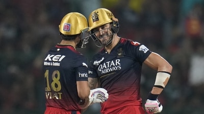 Faf du Plessis and Virat Kohli for RCB. (AP)