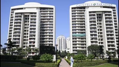 Last year, the complex’s tower D was vacated immediately after six floors of the building partially collapsed, killing two women on February 10. (HT Archive)