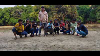 Mohammad Saif Ali, the boxing coach in Malihabad who trains female boxers free of cost. (HT Photo)