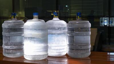 Mumbai, India - April 30, 2023: 20 Liter Plastic Mineral Water Jar, in Mumbai, India, on Sunday, April 30, 2023. (Photo by Anshuman Poyrekar/ Hindustan Times) (Hindustan Times) Mumbai, India - April 30, 2023: 20 Liter Plastic Mineral Water Jar, in Mumbai, India, on Sunday, April 30, 2023. (Photo by Anshuman Poyrekar/ Hindustan Times) (Hindustan Times)