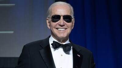 President Biden wields humor to roast critics and fired TV personalities at Correspondents' Dinner amid media turmoil. (AFP) President Biden wields humor to roast critics and fired TV personalities at Correspondents' Dinner amid media turmoil. (AFP)