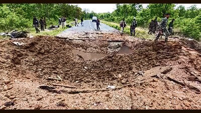 Ten policemen and a civilian were killed on April 26 in Chhattisgarh’s Dantewada district in an Improvised Explosive Device (IED) blast while returning from an intelligence-based anti-Maoist operation (PTI)