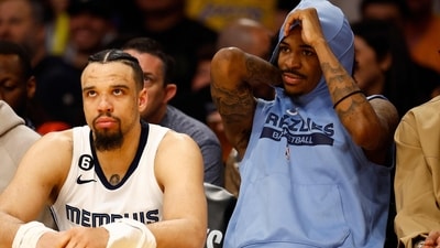 Dillon Brooks #24 and Ja Morant #12 of the Memphis Grizzlies (Getty Images via AFP) Dillon Brooks #24 and Ja Morant #12 of the Memphis Grizzlies (Getty Images via AFP)