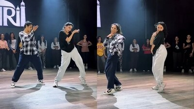 Women dancing to Pushpa’s Oo Antava. (Instagram/@eshhpat) Women dancing to Pushpa’s Oo Antava. (Instagram/@eshhpat)