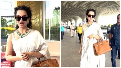 Kangana Ranaut had a hilarious exchange with paparazzi on Sunday. Kangana Ranaut had a hilarious exchange with paparazzi on Sunday.