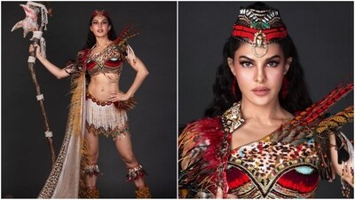 Jacqueline Fernandez stole the show at the 68th Hyundai Filmfare Awards 2023 with her electrifying performance, but it was her tribal-inspired look on the red carpet that had everyone talking. The actress has now shared a glimpse of her stunning appearance, which has caused a stir on the internet. Fans are in awe of the actress's unique and glamorous transformation, and can't stop praising her. (Instagram/@jacquelinef143 ) Jacqueline Fernandez stole the show at the 68th Hyundai Filmfare Awards 2023 with her electrifying performance, but it was her tribal-inspired look on the red carpet that had everyone talking. The actress has now shared a glimpse of her stunning appearance, which has caused a stir on the internet. Fans are in awe of the actress's unique and glamorous transformation, and can't stop praising her. (Instagram/@jacquelinef143 )