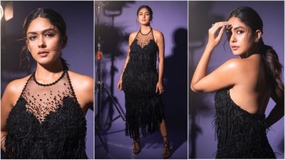 Mrunal Thakur's recent appearance at an award ceremony in a stunning black halter neck dress has been the talk of the town. The actress turned heads and left fans in awe of her striking beauty, with many praising her flawless style and elegance. Her mesmerizing presence and chic fashion sense have cemented her status as a true style icon, inspiring many with her glamorous yet effortless looks. (Instagram/@mrunalthakur) Mrunal Thakur's recent appearance at an award ceremony in a stunning black halter neck dress has been the talk of the town. The actress turned heads and left fans in awe of her striking beauty, with many praising her flawless style and elegance. Her mesmerizing presence and chic fashion sense have cemented her status as a true style icon, inspiring many with her glamorous yet effortless looks. (Instagram/@mrunalthakur)