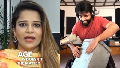 Big Boss 16 contestant Archana Gautam reacts as Yashraj Mukhate turns her viral dialogue into a song. (Instagram/@yashrajmukhate)
