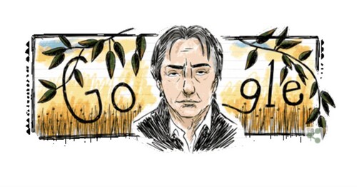 Google Doodle for Alan Rickman.