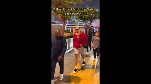 Dillion Brooks on his walk out of Crypto. (Image Credit: Twitter) Dillion Brooks on his walk out of Crypto. (Image Credit: Twitter)