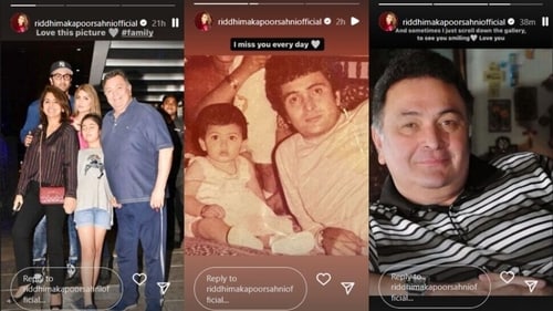 Taking to her Instagram Stories, Riddhima shared old pictures with Rishi. Taking to her Instagram Stories, Riddhima shared old pictures with Rishi.