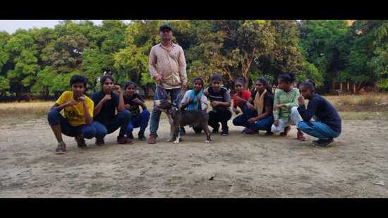 Mohammad Saif Ali, the boxing coach in Malihabad who trains female boxers free of cost. (HT Photo)